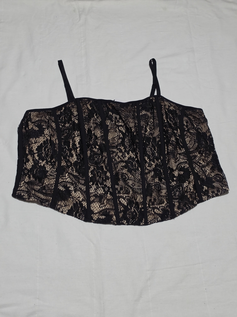 TORRID Black Lace Bustier Crop Top Size 3.